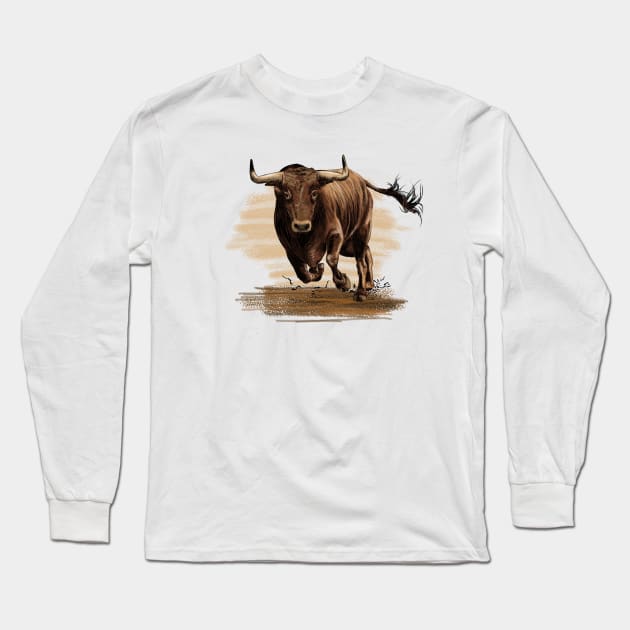 Bull Long Sleeve T-Shirt by sibosssr